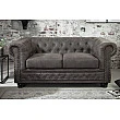 Sedacia súprava 40518 Chesterfield 2-sedenie Vintage Šedá Taupe