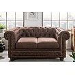 Sedacia súprava 40653 Chesterfield 2-sedenie Vintage Hnedá