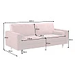 Sedacia súprava 41071 220cm Cozy - Zamat Starorúžová