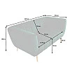 Sedacia súprava 41247 165cm Noblesse Zamat Smaragdovozelená