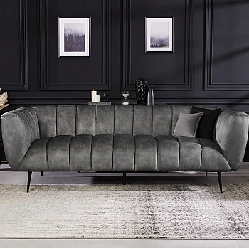 Sedacia súprava 41248 225cm Noblesse Zamat Šedá