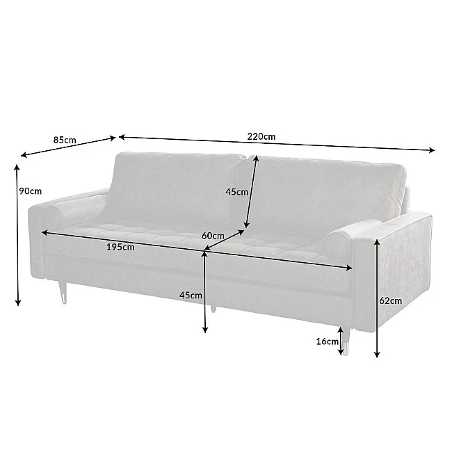 Sedacia súprava 42139 220cm Cozy - Antik šedá