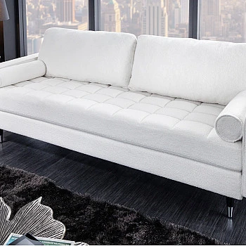 Sedacia súprava 42703 220cm Cozy - Teddy látka biela