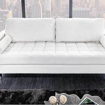 Sedacia súprava 42703 220cm Cozy - Teddy látka biela