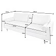 Sedacia súprava 42703 220cm Cozy - Teddy látka biela