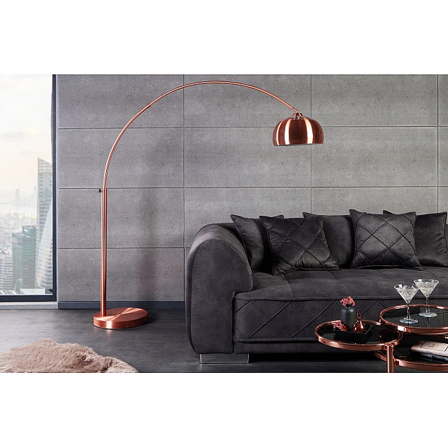 Stojaca lampa 21599 Oblúková Medená