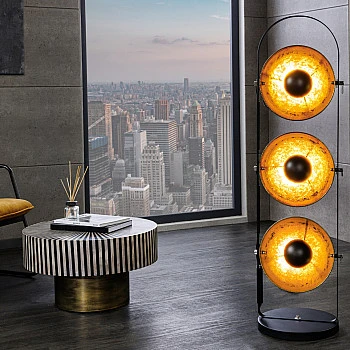 Stojaca lampa 22968 Studio 130cm Čierna-zlatá