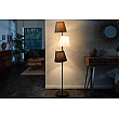 Stojaca lampa 39674 Levels 163cm Čierna, Šedá, Biela
