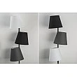 Stojaca lampa 39674 Levels 163cm Čierna, Šedá, Biela