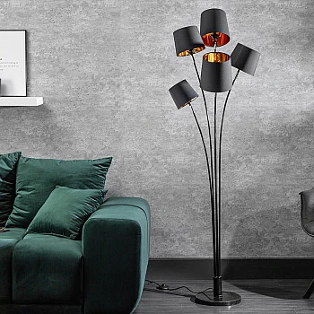 Stojaca lampa 40038 Levels 178cm Čierna - Zlatá