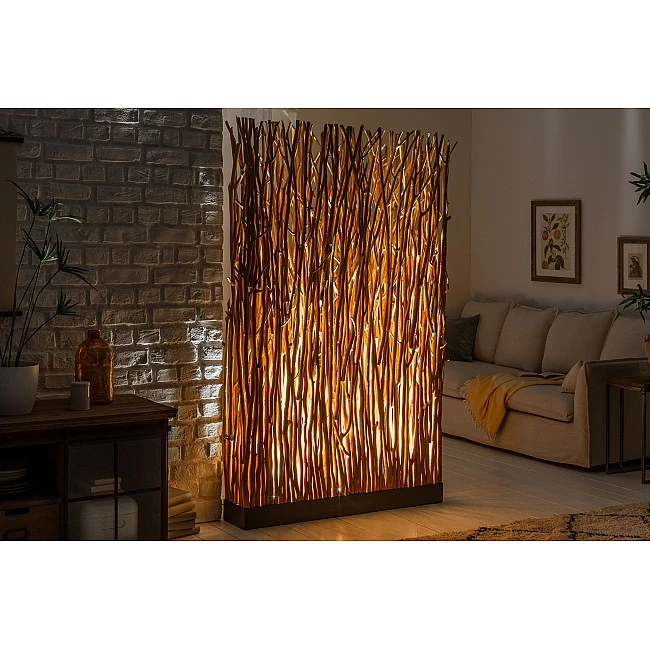 Stojaca lampa 40505 Paravent 180cm Prírodná Logan Drevo