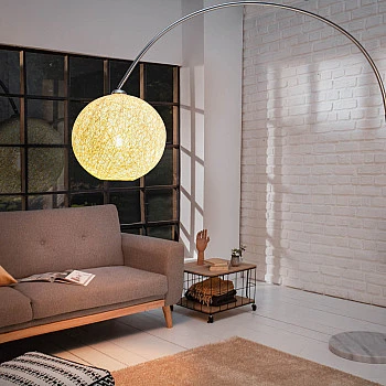 Stojaca lampa 40685 Cocooning 205cm Biela