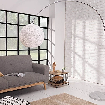 Stojaca lampa 40685 Cocooning 205cm Biela