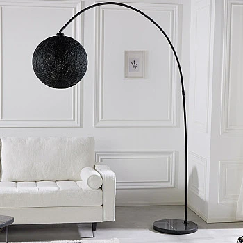 Stojaca lampa 40686 Cocooning 205cm Čierna
