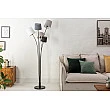 Stojaca lampa 40745 Levels 176cm Čierna, Šedá, Biela