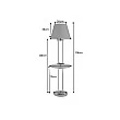 Stojaca lampa 43759 Servant 175cm Čierna