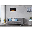 Stojaca lampa 5758 Polkruh Čierna