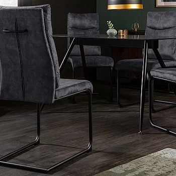 Stolička 41168 Comfort Zamat Šedá