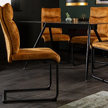 Stolička 41169 Comfort Zamat Žltá