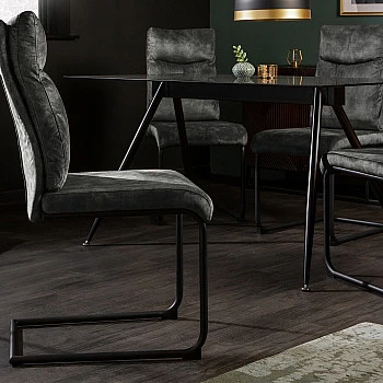 Stolička 41170 Comfort Zamat Tmavozelená