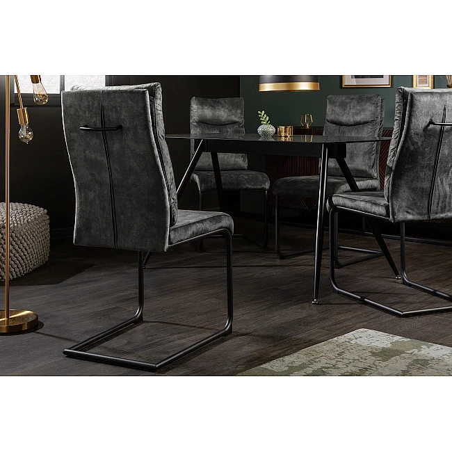 Stolička 41170 Comfort Zamat Tmavozelená