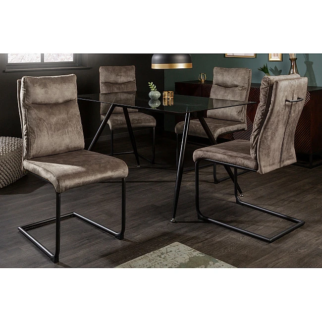 Stolička 41172 Comfort Zamat Taupe antik