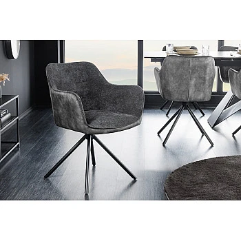 Stolička 44155 Verona látka Tmavošedá + Zamat