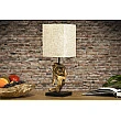 Stolová lampa 19478 Masív drevo/Bežová