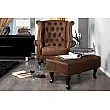 Taburetka 19449 Chesterfield Antik Hnedá