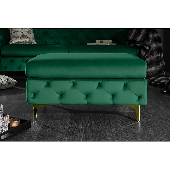 Taburetka 39611 Modern Barock Zamat Smaragdovozelená