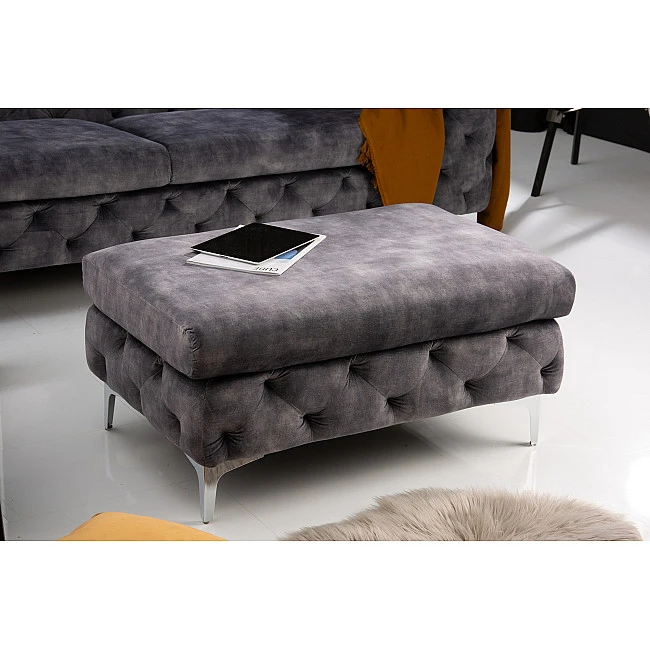 Taburetka 41135 Modern Barock Zamat Šedá