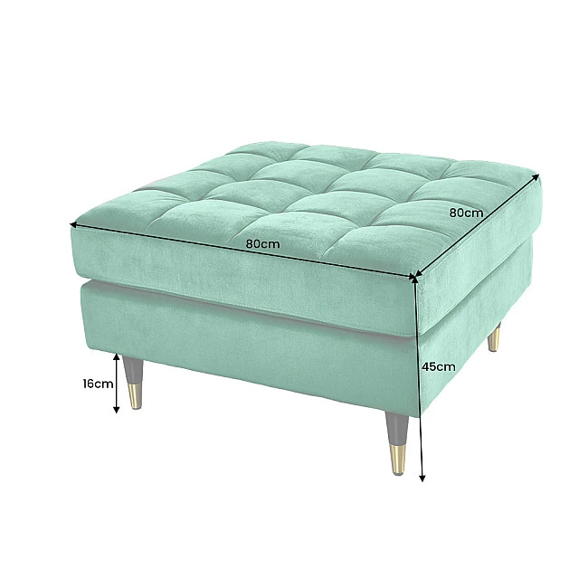 Taburetka 43133 Cozy Zamat Smaragdovozelená