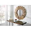 Zrkadlo 36577 Ø80cm Drevo Teak