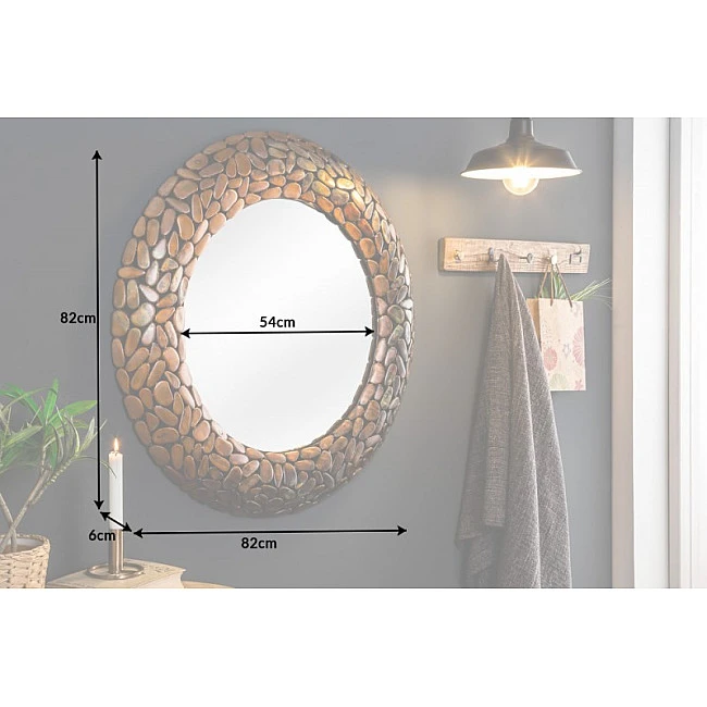 Zrkadlo 41430 Ø82cm Mosaic silver-aluminium