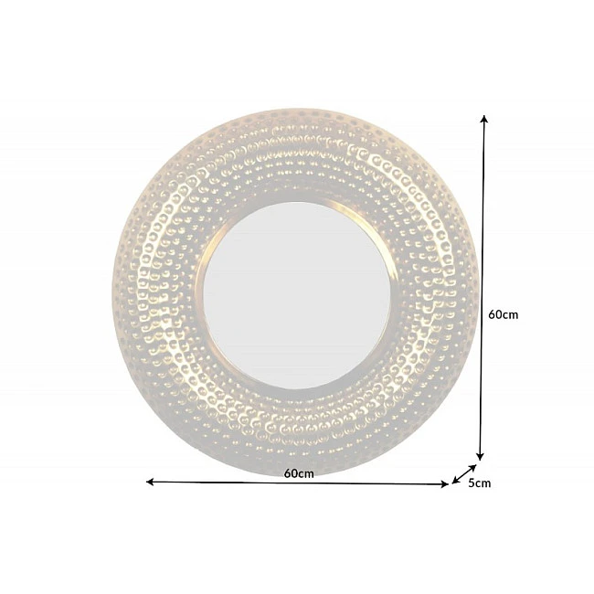 Zrkadlo 40396 Ø60cm Orient gold aluminium