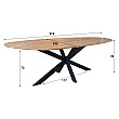 Jedálenský stôl 29-62 215x100cm Shaped Masív drevo Acacia