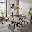 Jedálenský stôl 45-60 180x90cm Ceramik Fossil Black