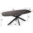 Jedálenský stôl 45-60 180x90cm Ceramik Fossil Black