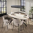 Jedálenský stôl 45-65 180x90cm Ceramik Travertín