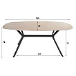 Jedálenský stôl 45-65 180x90cm Ceramik Travertín