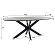 Jedálenský stôl 56-47 Danish Ovál 180x90cm