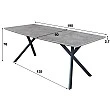 Jedálenský stôl 56-86 190x90cm Betón optik
