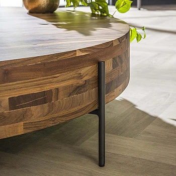 Konferenčný stôl 20-08 Ø120cm Daytona Drevo Orech-Saja 