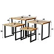 Konferenčný stôl 21-53 Edge 50x50cm 4-set Drevo Acacia
