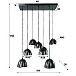 Luster 78-28 4+3L Ø20-25cm Mirror