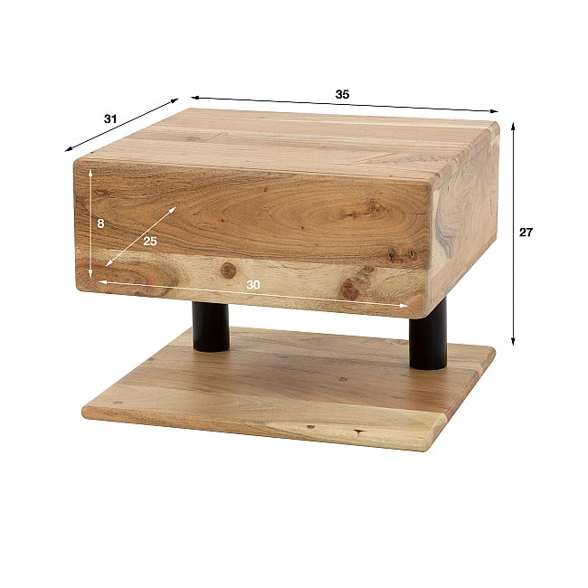 Nočný stolík 22-97 Shelve Drevo Acacia