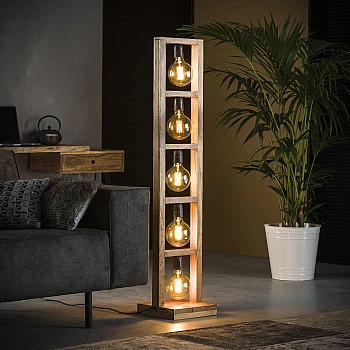 Stojaca lampa 82-55 Wooden Acacia frame